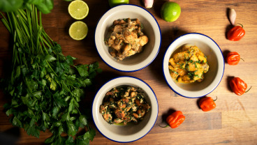 Smażone żabie udka z trzema sosami