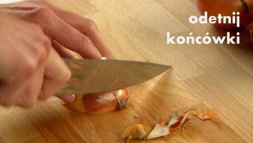 Jak pokroić cebulę w piórka   