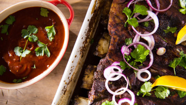 Żeberka wołowe pieczone w kawie i kakao 