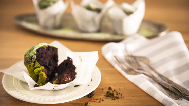 Muffiny z zieloną herbatą i czekoladą