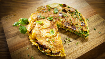 Frittata z wędliną i ziemniakami