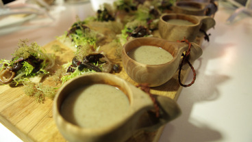 Zupa z topinamburu i grzybów shiitake