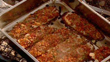 Filety z ryby w chrupiącej otoczce z chorizo