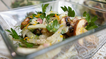 Sałatka z fenkułu z pieczarkami