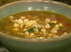Zupa z dwóch gatunków kukurydzy