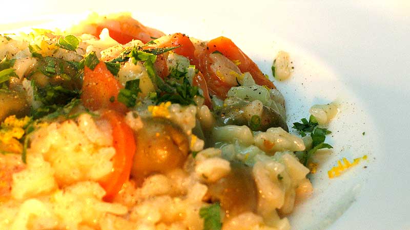 Risotto z fenkułami w sosie cytrynowym