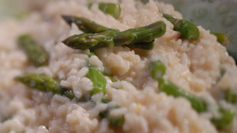 Risotto cytrynowe ze szparagami