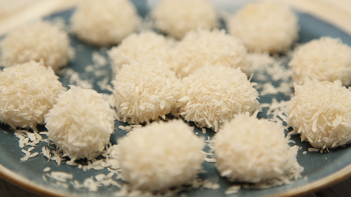 Kokosowe kulki z mąki ryżowej