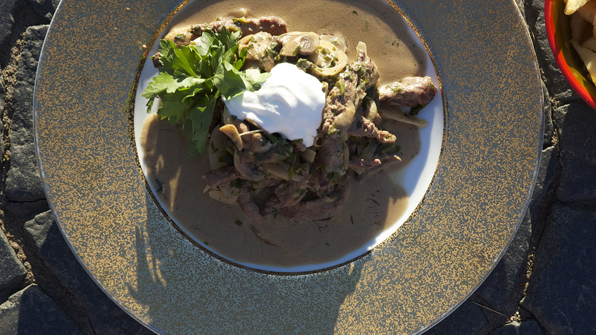 Boeuf Stroganow w stylu Kudłaczy